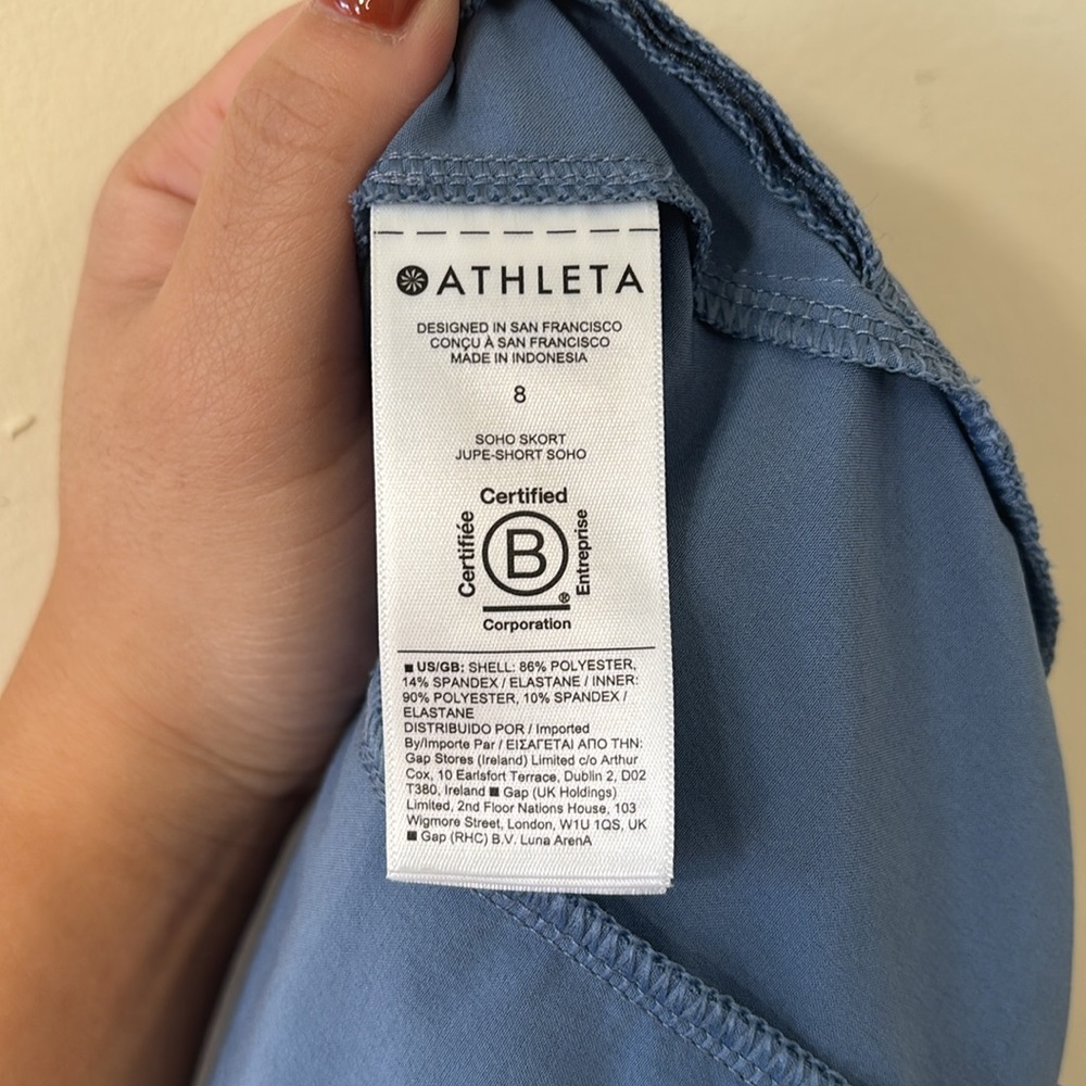 Athleta Soho Skort Sky Blue Size 8 - Picture 11 of 11